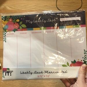 Weekly Desk Calendar Planner Pad Organizer NEW
